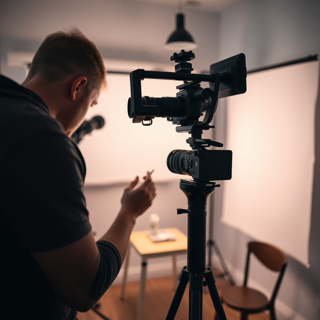 Tournage vertical 9:16 en studio pour des Reels Instagram
