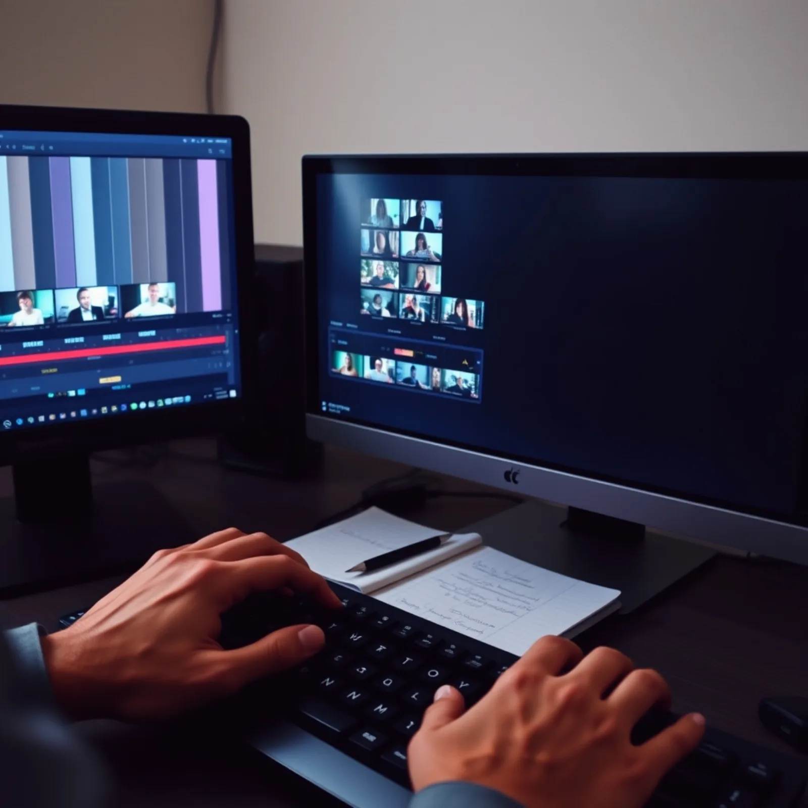 タイムライン上に複数のhook派生を表示した縦型動画の編集ステーション