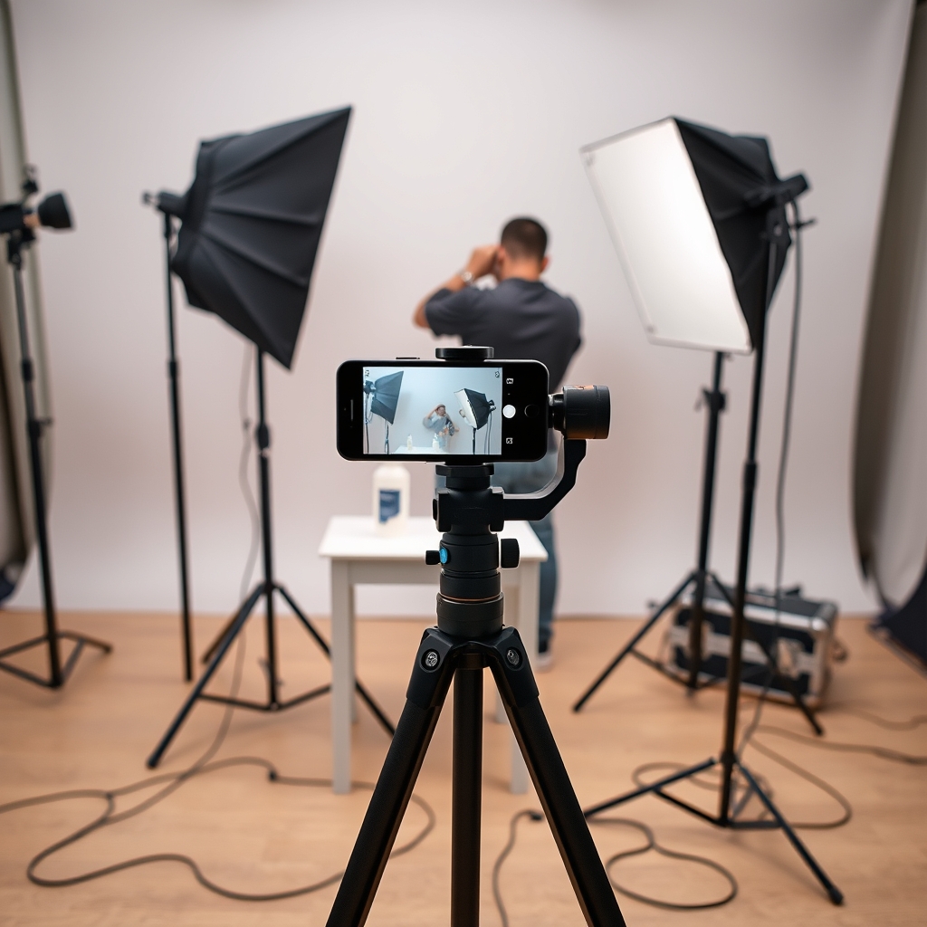 Tournage de variations vidéo verticales en studio pour un pilote payant avec une agence